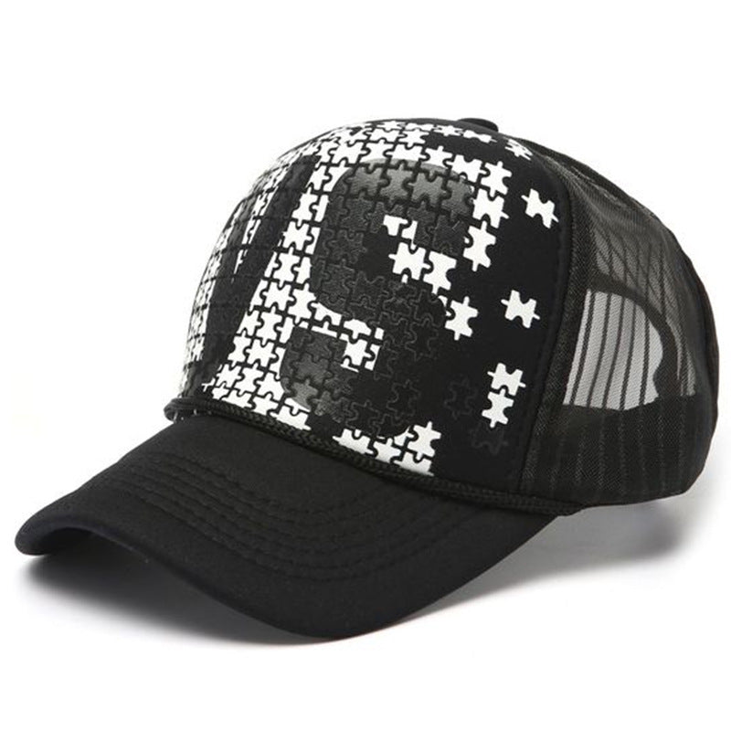 Wholesale Fashion Letter Printed Embroidery Mesh Cap Baseball Cap ACC-HT-TNS001