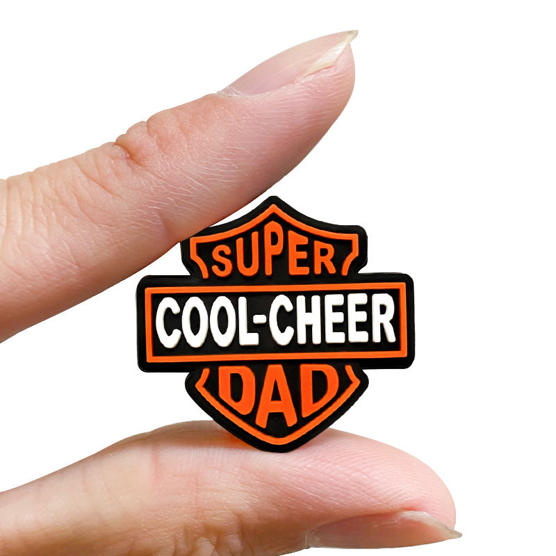 Wholesale 10pcs Super DAD Silicone Beads Focal Beads DIY Accessories Father's Day ACC-BDS-WDX085