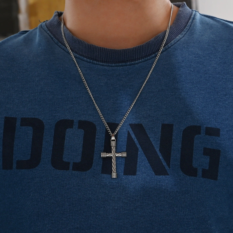 Wholesale hip-hop necklace jewelry personality disco alloy pendant sweater chain