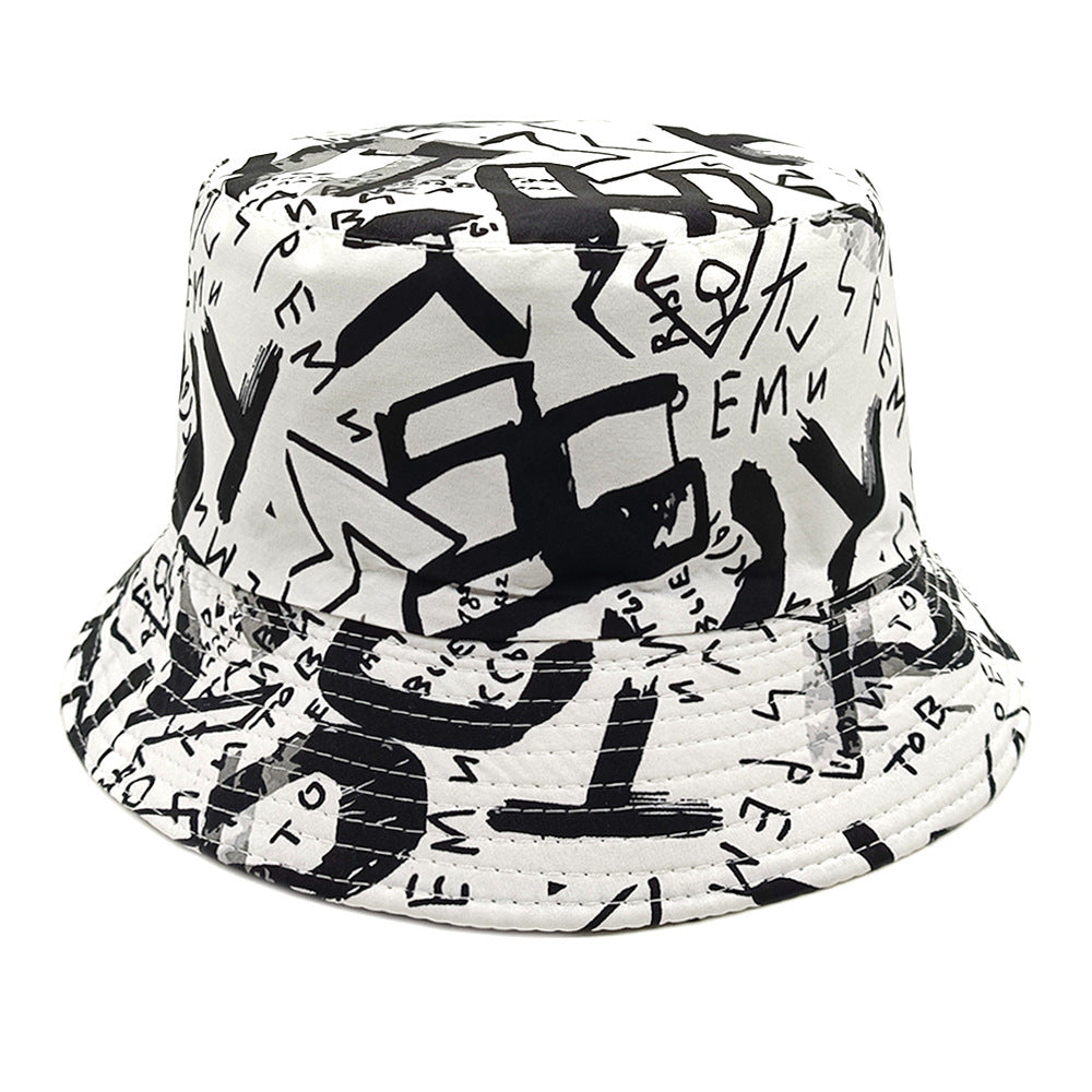 Wholesale  Hat Letter Graffiti Fisherman Hat Bucket Hat