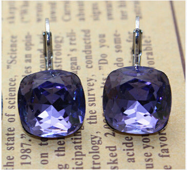 Wholesale magic cube colorful crystal earrings