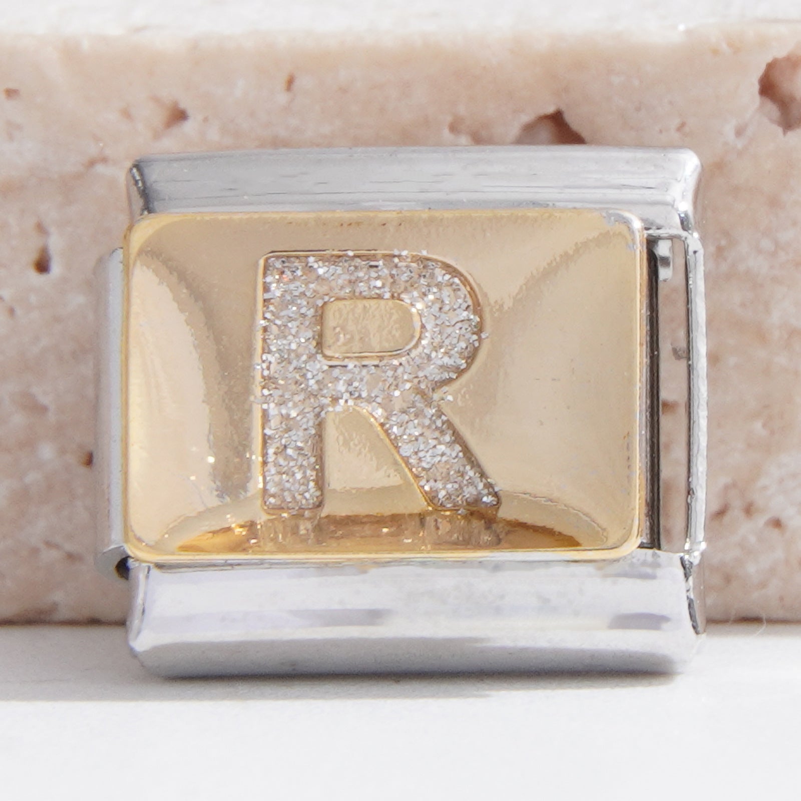 Wholesale Italian Charm Bracelet 9mm DIY rhinestone letter  Creative Stainless Steel Composable Bracelet