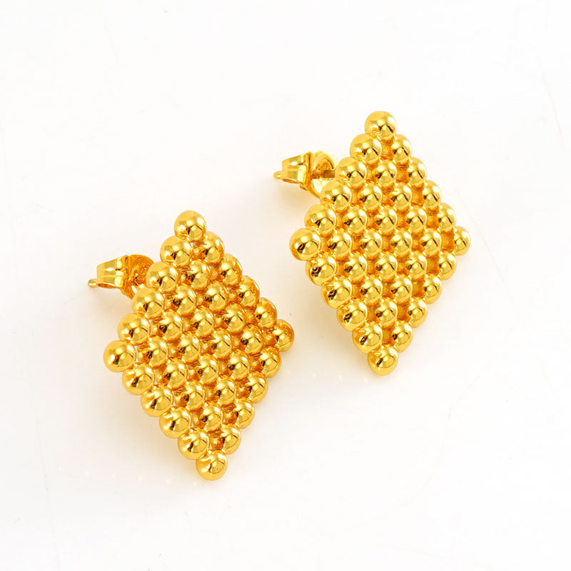Wholesale titanium steel gold-plated love earrings