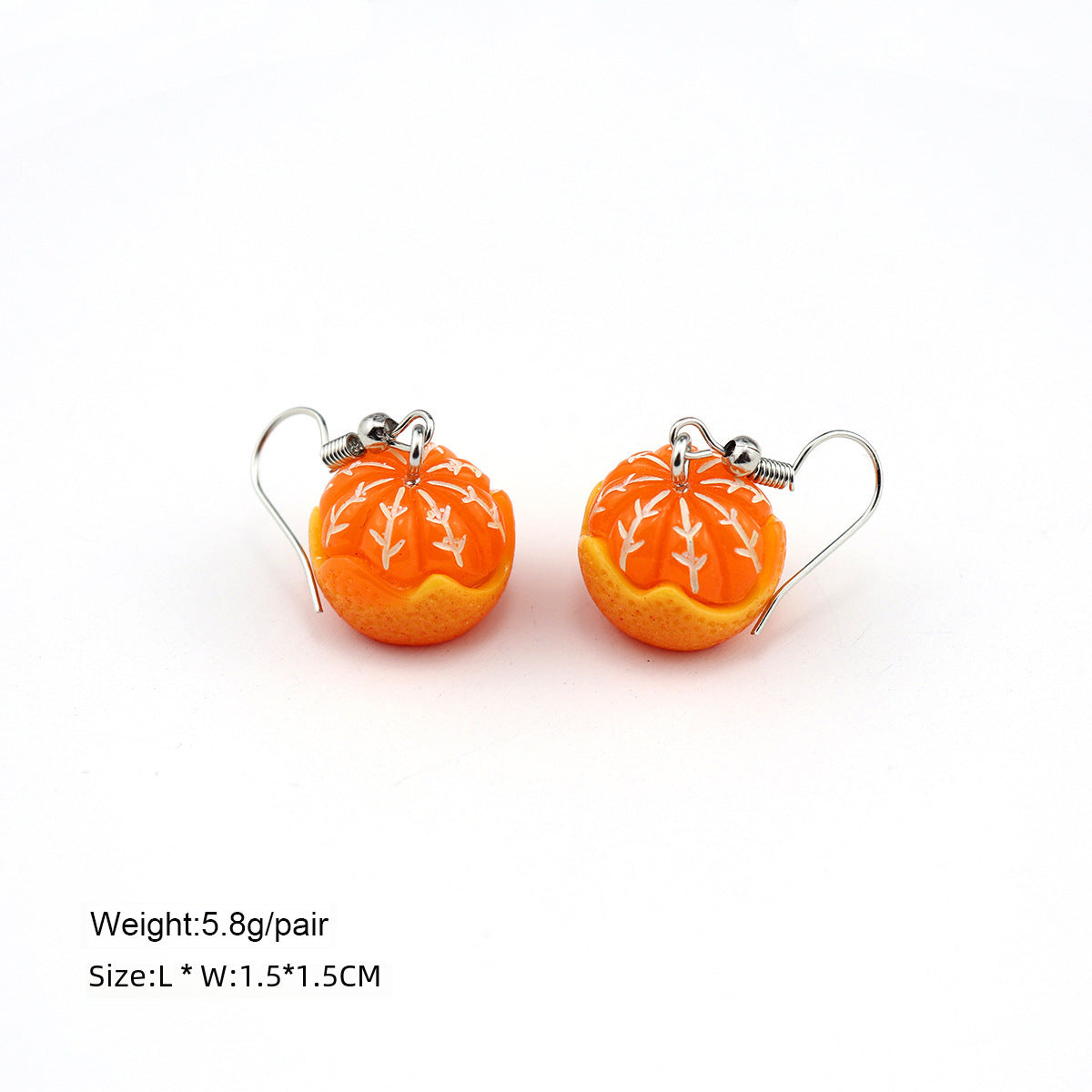 Wholesale cute peeling orange earrings
