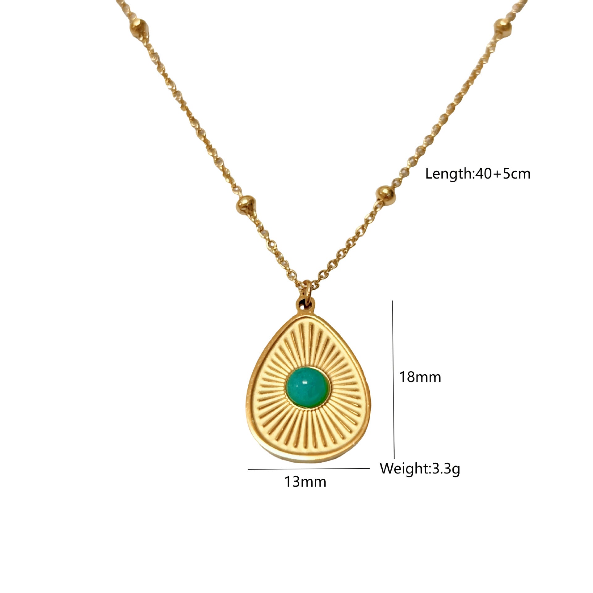 Wholesale Natural Stone Pearl Chain Fan Shape Pendant Necklace