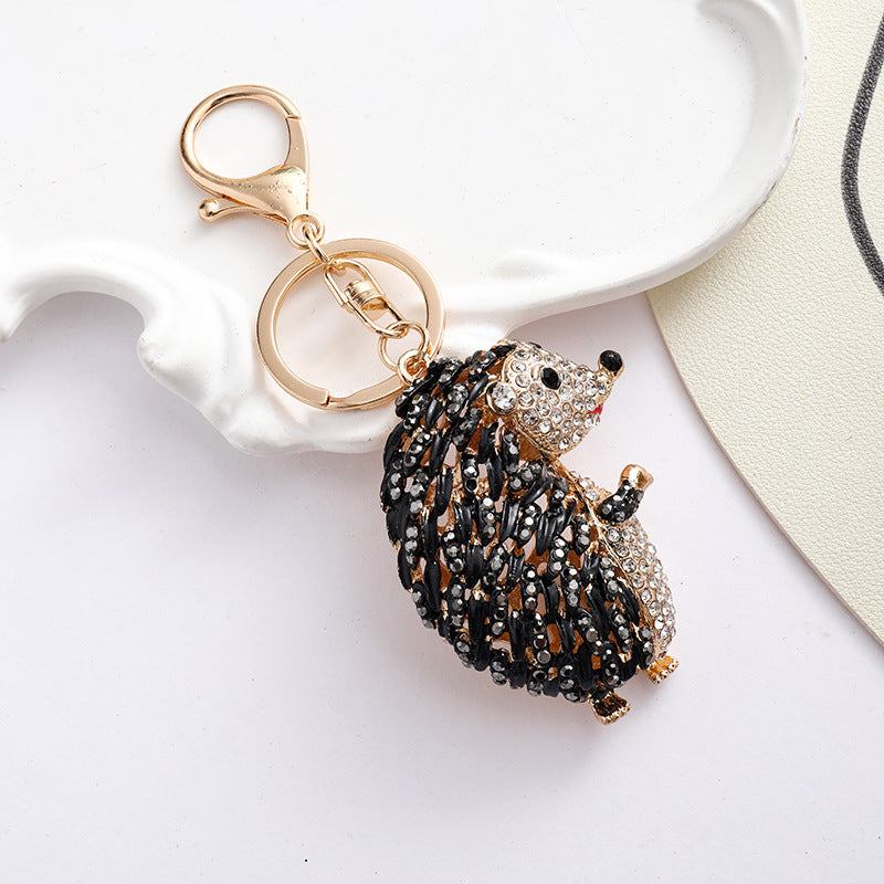 Wholesale Cartoon Hedgehog Rhinestone Keychain Alloy Decorative Accessory