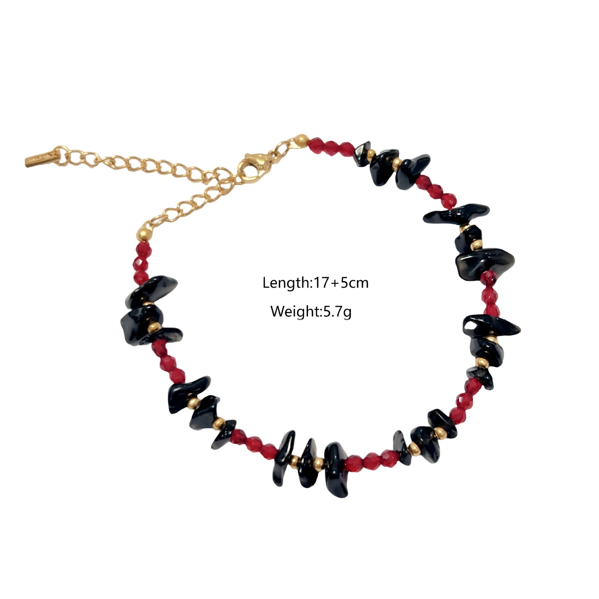 Wholesale Stainless Steel  Natural Stone Angola Red Bead Chain suit