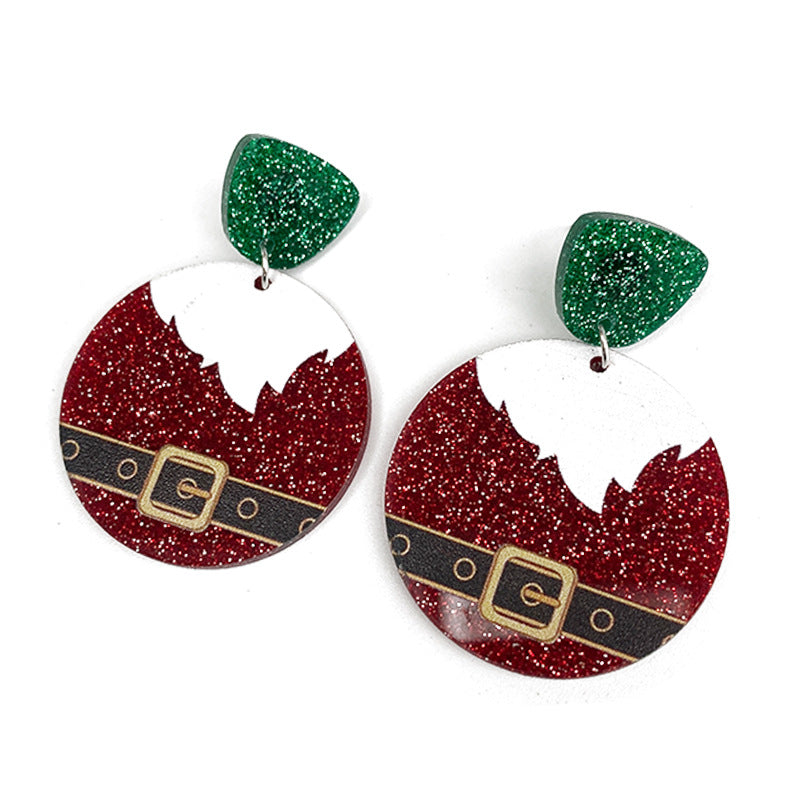 Wholesale  Christmas  flash acrylic earrings