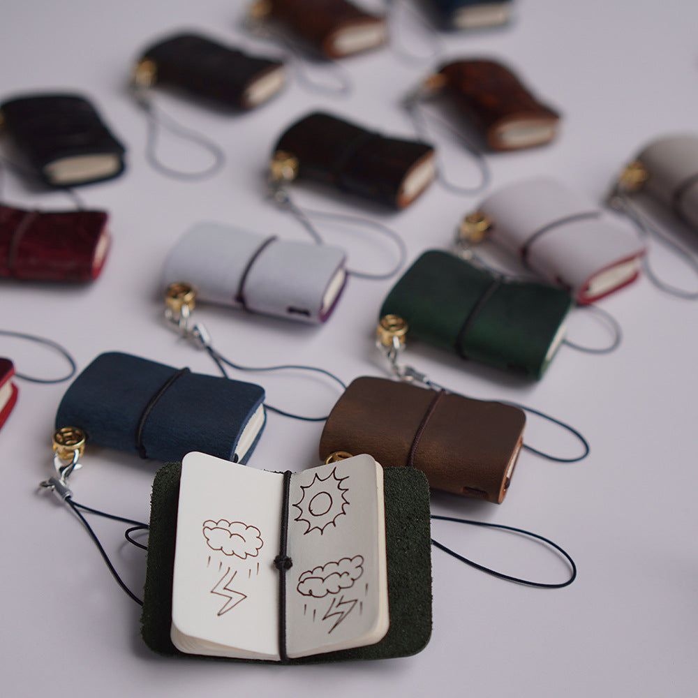 Wholesale Super Mini Pocket Notebook Cowhide Handmade Notepad ACC-NB-YueYao001