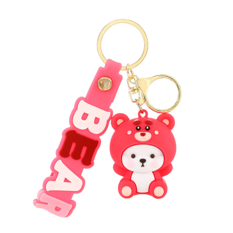 Wholesale Cartoon Cute Silicone Keychains ACCVIP-KC-HongLei001