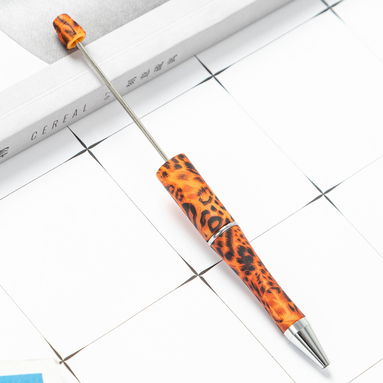 Wholesale Beadable Pens Cow Print Leopard Print Christmas Plastic Pen DIY for Beaded