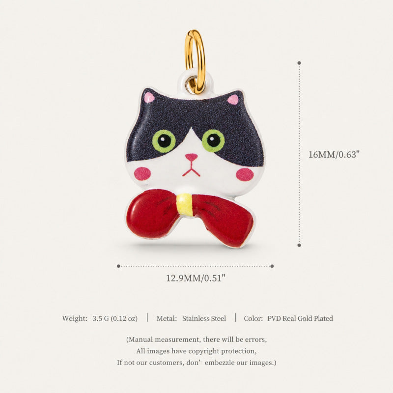 Wholesale Stainless Steel Fox Pendant 18K Gold Plated Animal Charm Trendy Fashion Accessory For DIY Jewelry Making Boutique Resale