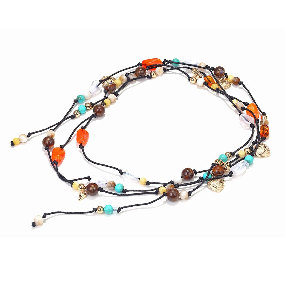 Wholesale  Colorful Bead Necklace Luxury Design Necklace