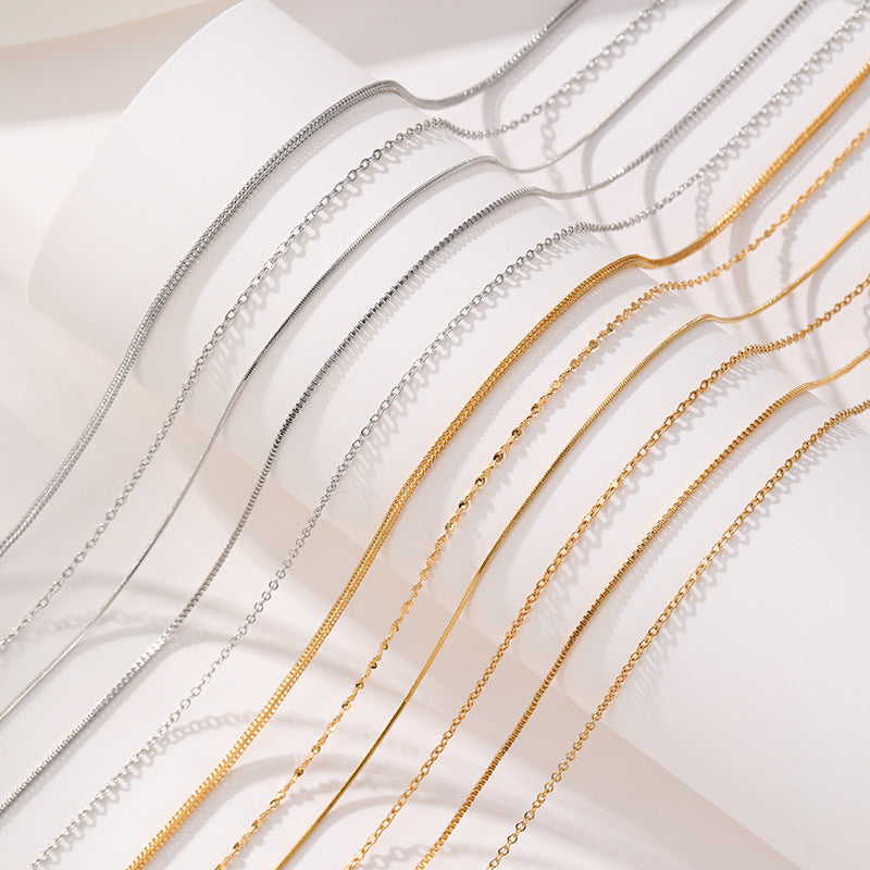 Wholesale Stainless Steel Electroplated Clavicle Chain,  Stylish Light Luxury Necklace for Everyday Wear