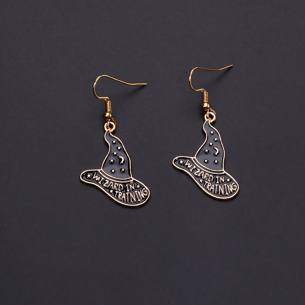 Wholesale 10pcs cute cartoon earrings pumpkin alloy earrings