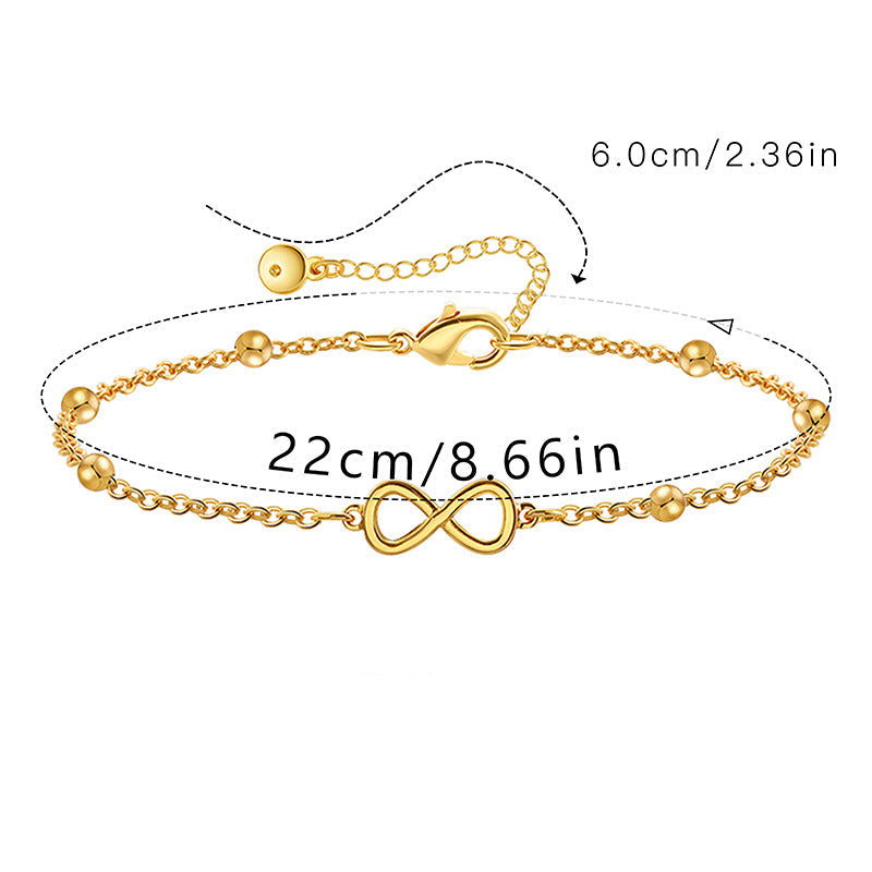 Wholesale electroplating thin chain colorful water-blocking stackable arrow butterfly anklet