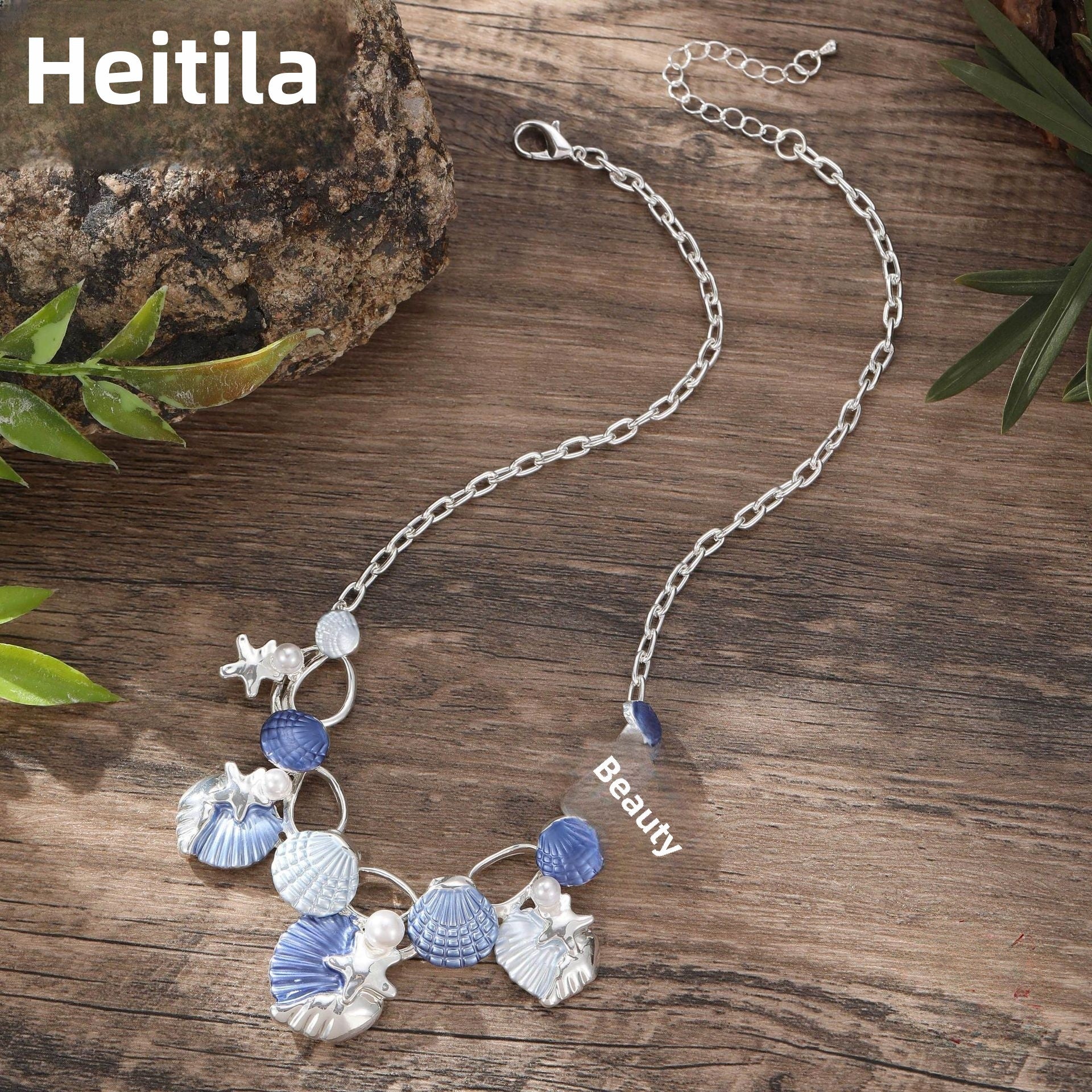 Wholesale Colorful Starfish Shell Necklace Beachy Fresh Zinc Alloy Ocean Theme Necklaces