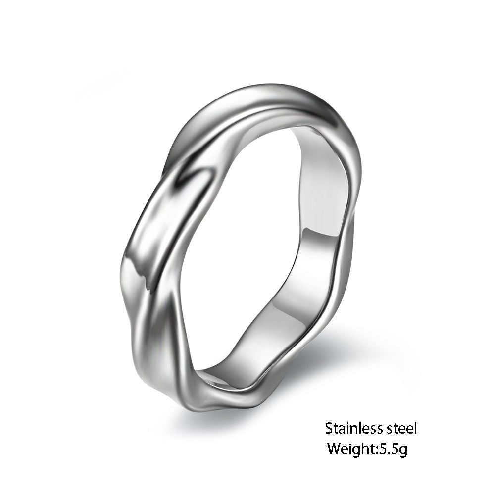 Wholesale Titanium Steel Couple Crowd Ring