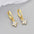 Wholesale  diamond four-leaf flower earrings  geometric flower earrings