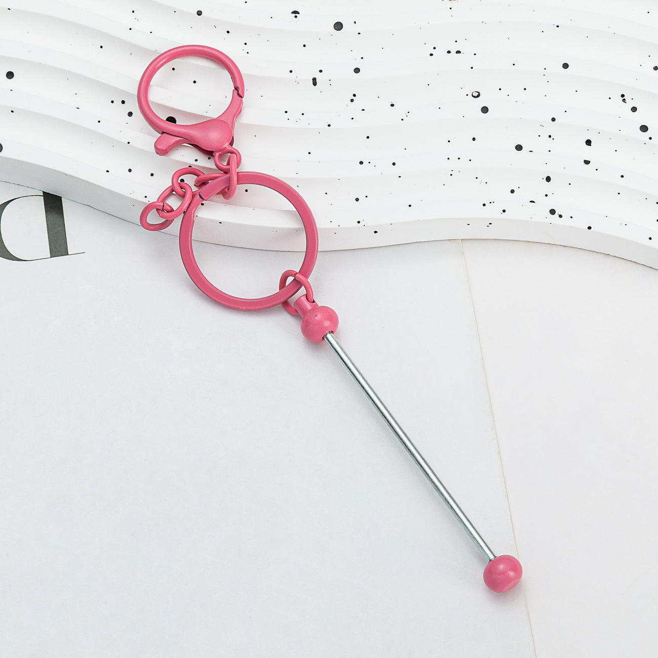 Wholesale Beadable Keychains Colorful DIY Beaded Keychains ACC-KC-HuaH008