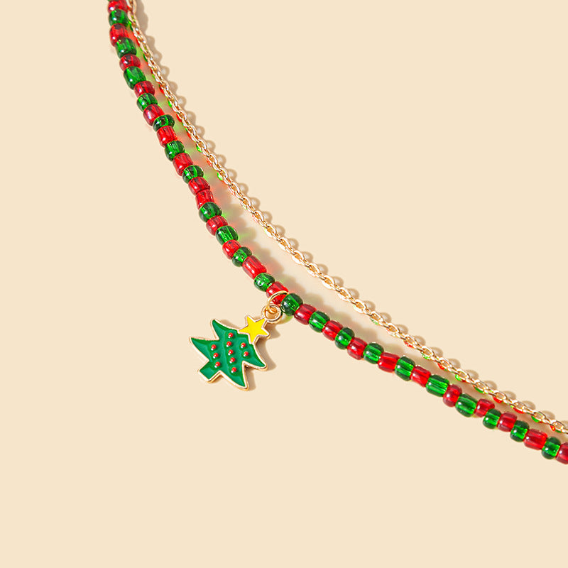 Wholesale Christmas Colorblock Handmade Beaded Bracelet ACC-BT-MDD003