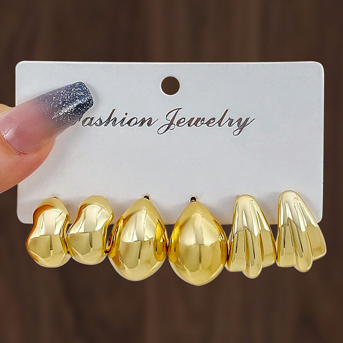 Wholesale Multicolor Earrings suit Personality Exaggerated Water Drops  Earrings