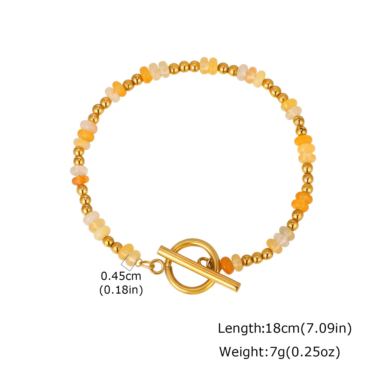 Wholesale Stainless Steel Colorful Natural Stone Beaded Bracelet Women S Fashion Jewelry Accessory