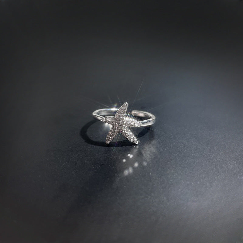 Wholesale Light luxury high-grade full Diamond Star series open ring