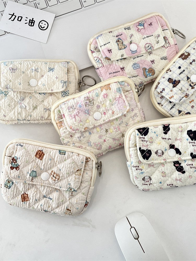 Wholesale Cute Anime Cartoon Multifunctional Card Wallet Cosmetic Bag Trendy Polyester Women S Storage Pouch For Home And Boutique Resale