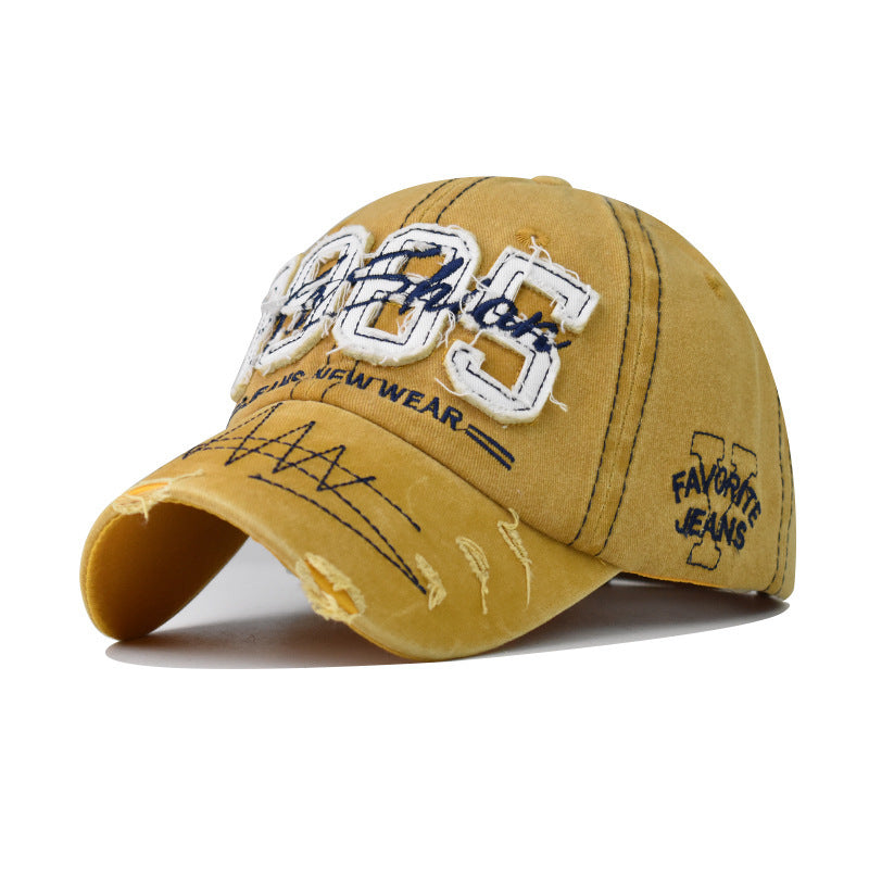 Wholesale Casual 1985 Letter Embroidered Distressed Cotton Baseball Cap For Everyday Summer Outdoor Style