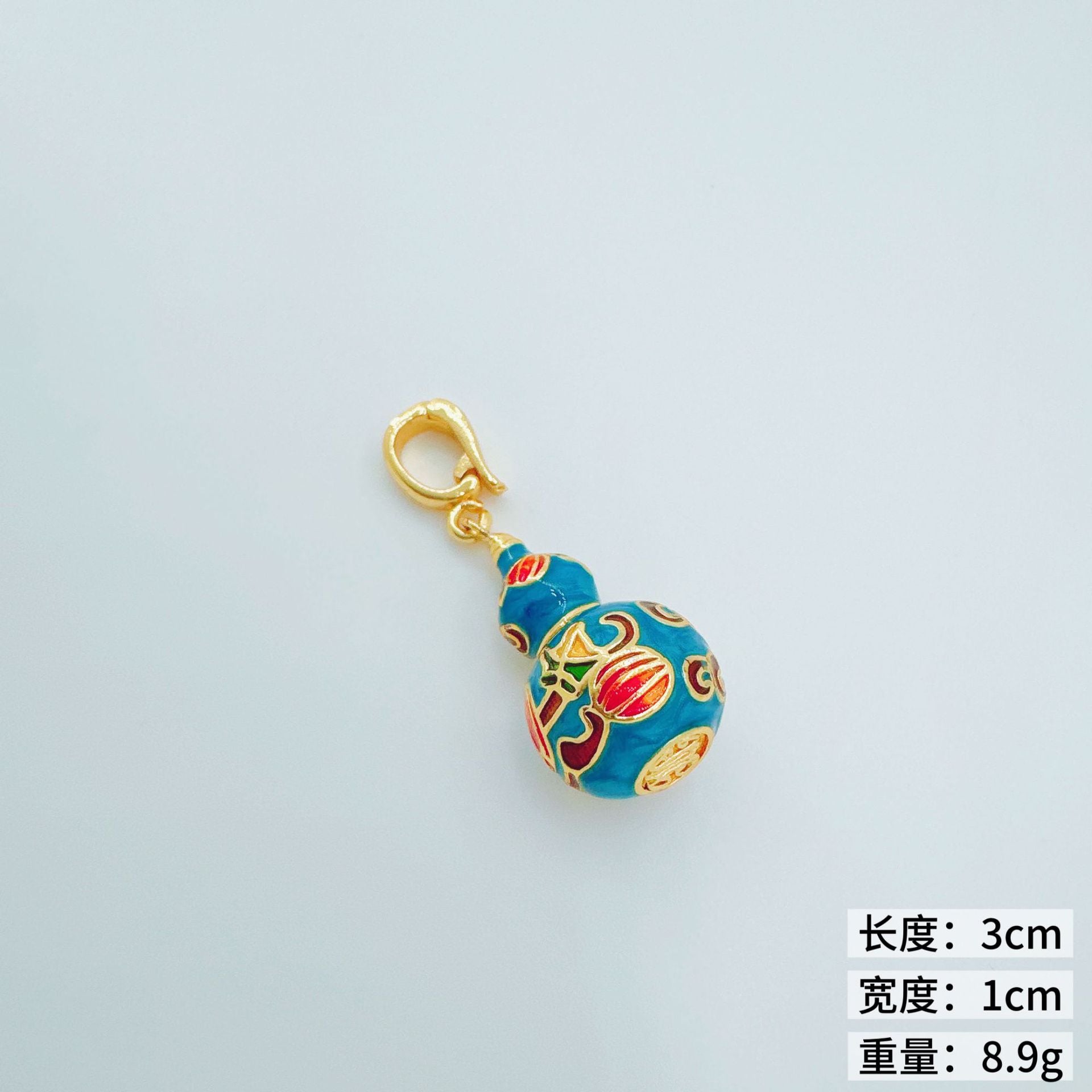 Wholesale Small Horse Gourd Pendant Necklace Copper Gold-Plated Trendy Jewelry Gift
