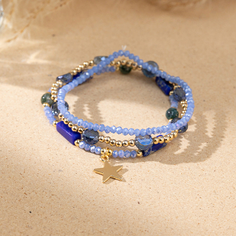 Wholesale Bohemian Colorful Rice Beads Stacking Bracelet