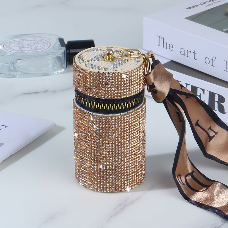 Wholesale Leather Diamond Lipstick Coin Purse Keychains ACC-KC-RuiJie003