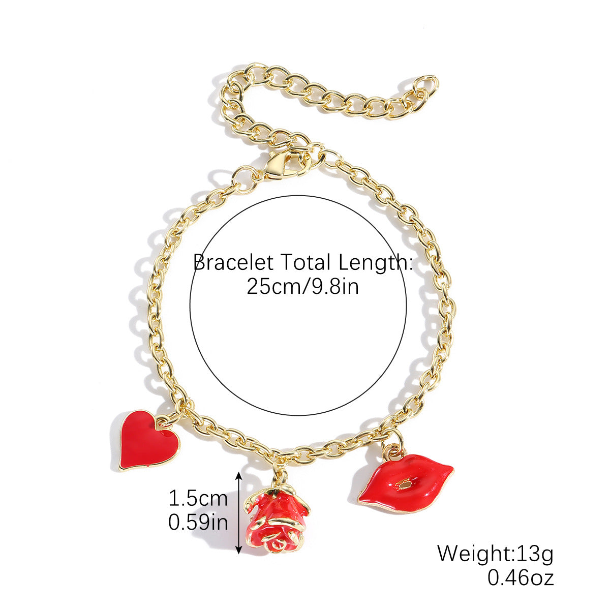 Wholesale  Valentine's Day Pearl Red Rose Love Bracelet Necklace