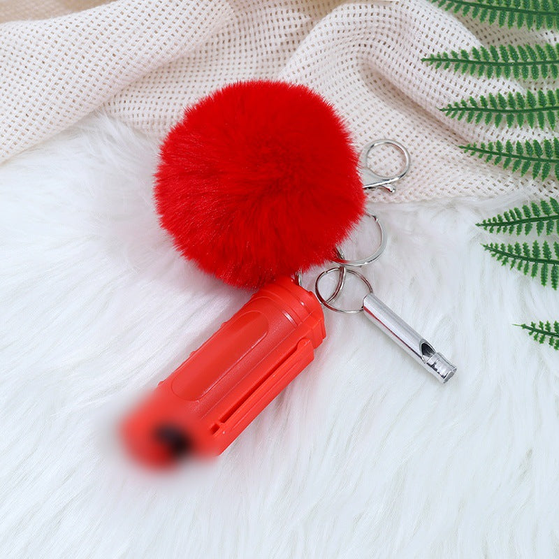 Wholesale Fur Ball Whistle Keychain Set Pom Pom ACC-KC-ZhiYa016