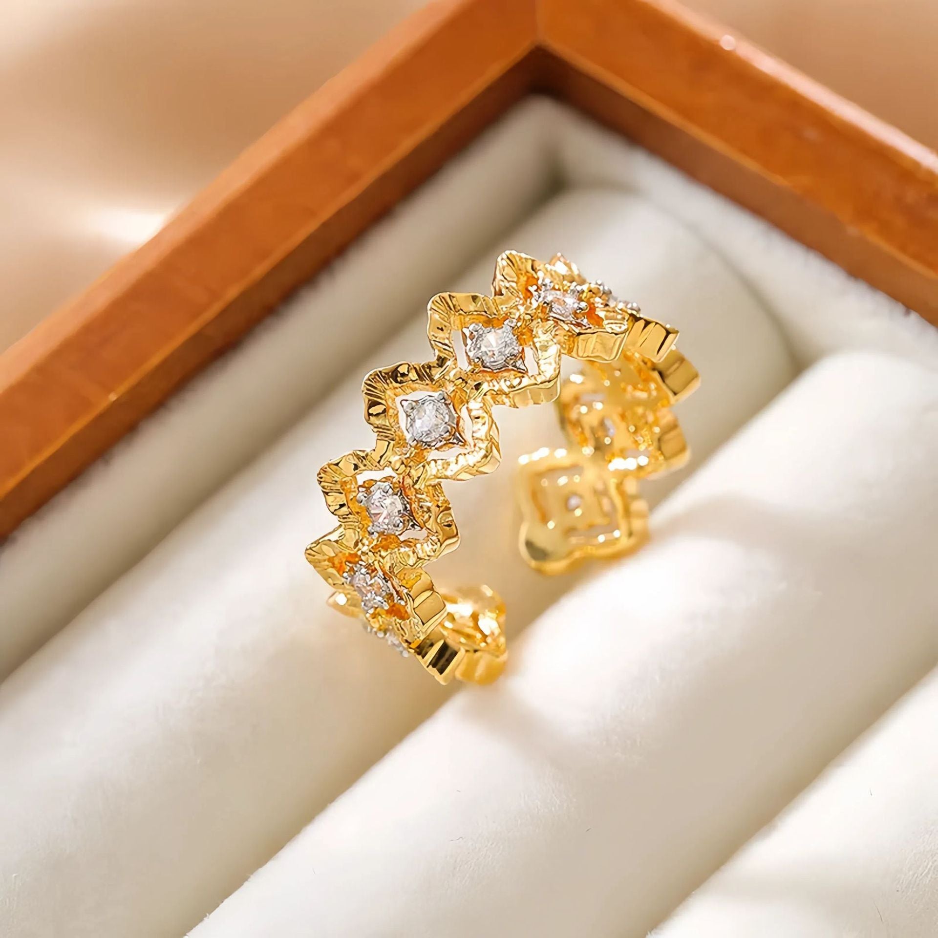 Wholesale Light Luxury Ring Lace Lace Ring