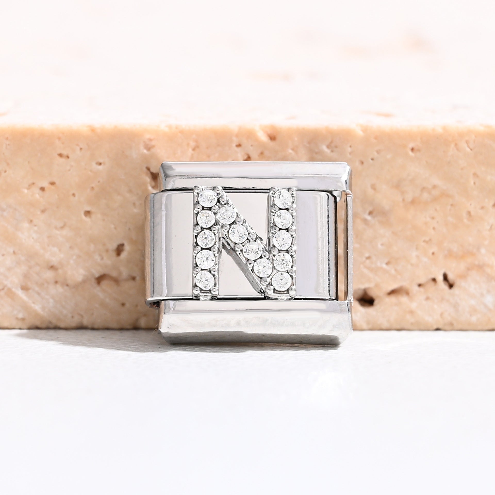 Wholesale 9mm Italian Charm Starter Bracelets DIY Letter Stainless Steel Composable Bracelet