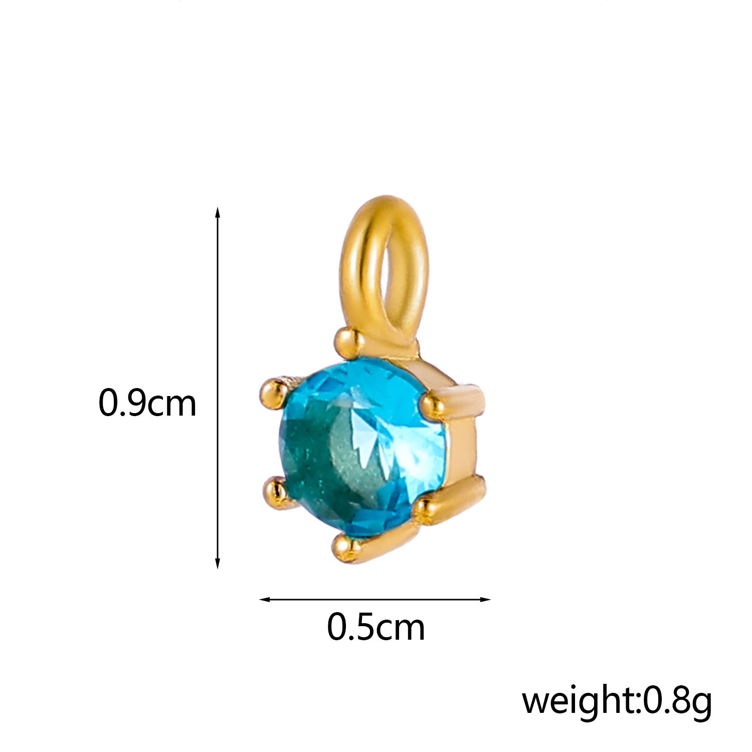 Wholesale DIY jewelry accessories stainless steel zircon claw support round water drop zircon pendant