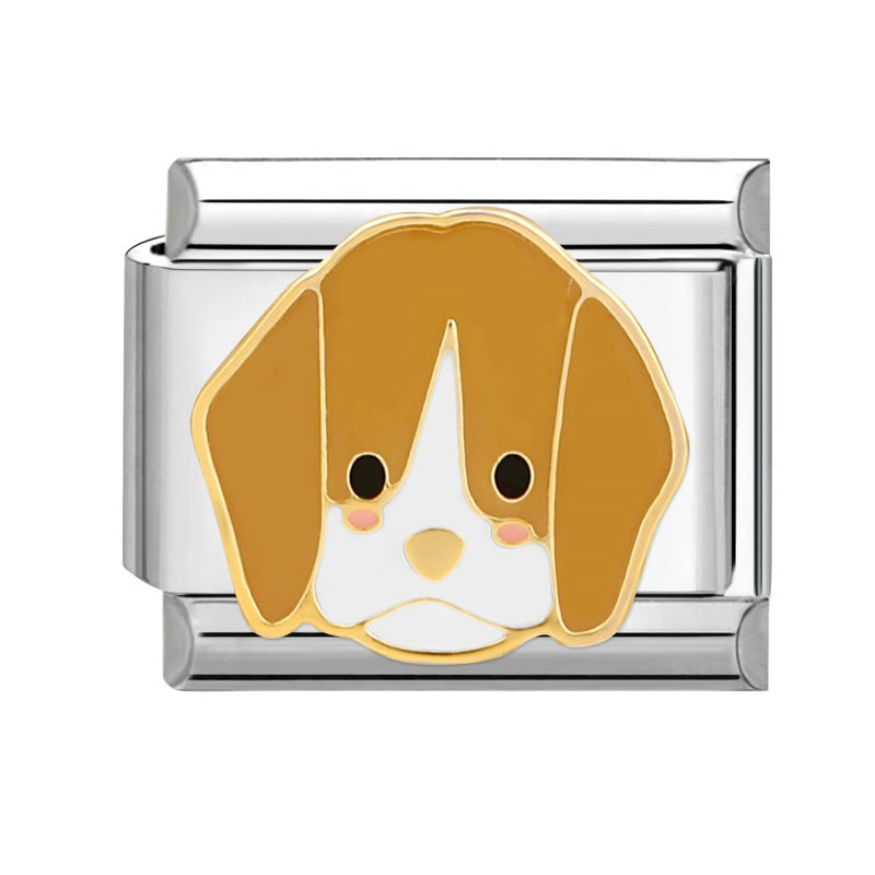 Wholesale Italian Modular Bracelet 9mm DIY Splicing Removable Stainless Steel Dog Pet Combinable Bracelet