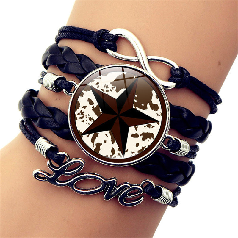 Wholesale Western Cowboy Country Leather Bracelet ACC-BT-JiaYun007