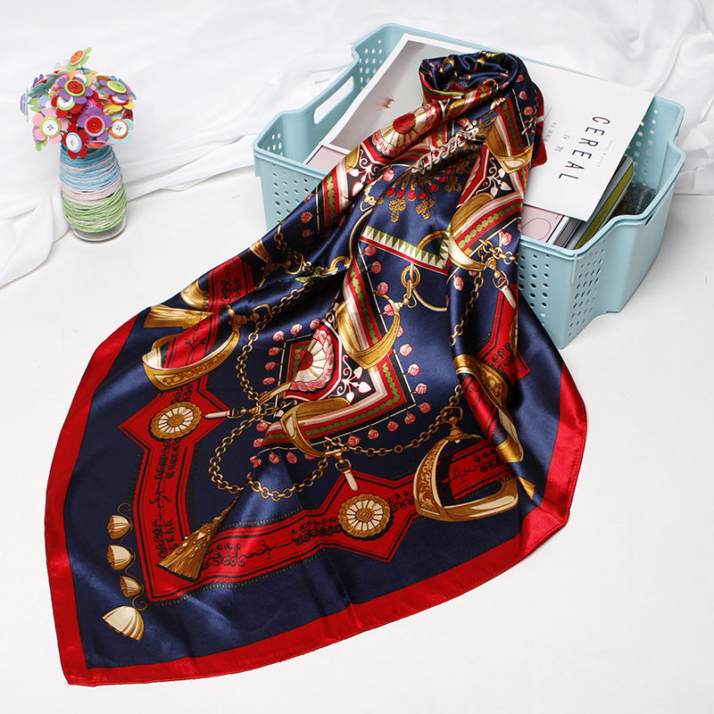 Wholesale Vintage Printed Satin Square f 90X90cm Women S Casual Summer Fashion Accessory