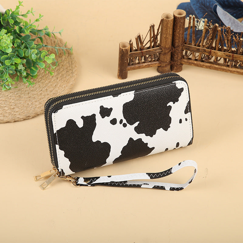 Wholesale Double Zipper Printed Large Capacity Wallet ACC-WT-HuaNG002