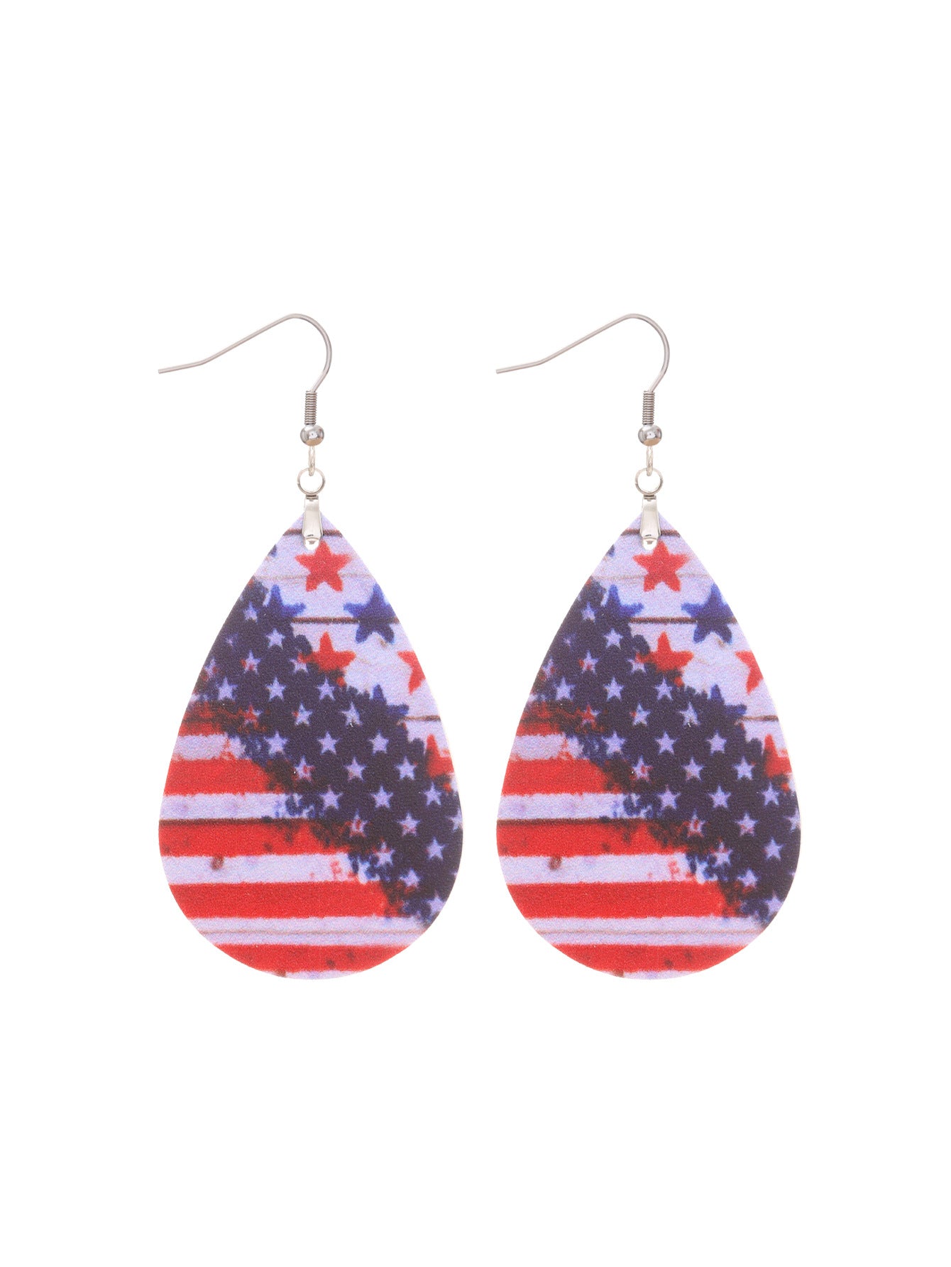 Wholesale  Flag Leather Earrings Independence Day Earrings