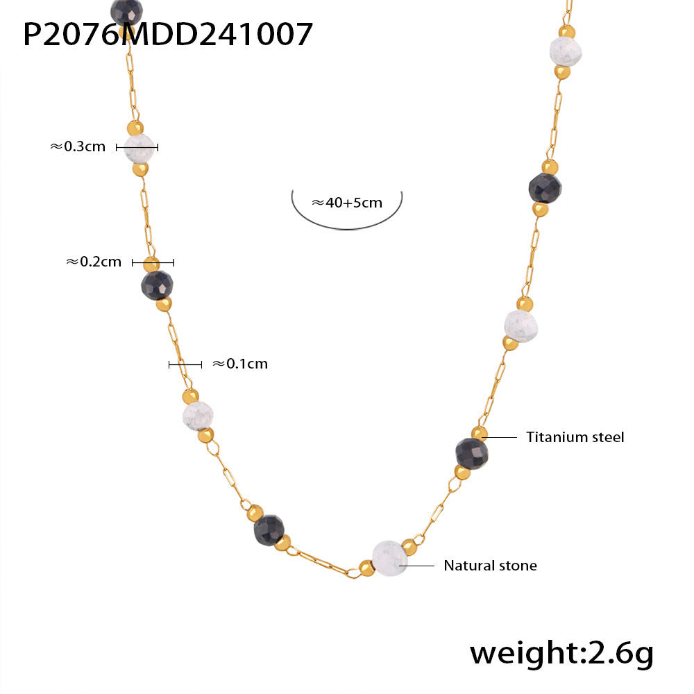 Wholesale Double Layer Overlapping Necklace in Green Gold Tone Chic Jewelry Accessory for Boutique Resale