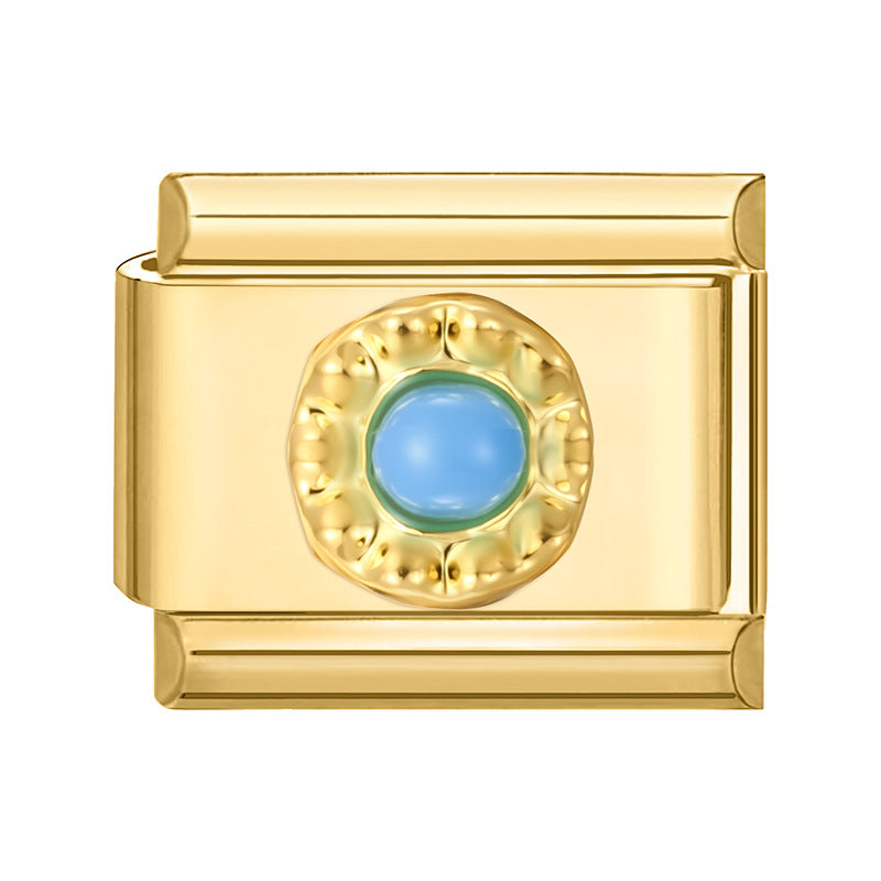 Wholesale 9mm Italian Charm Starter Bracelets DIY square Single Section Creative Stainless Steel Composable Bracelet