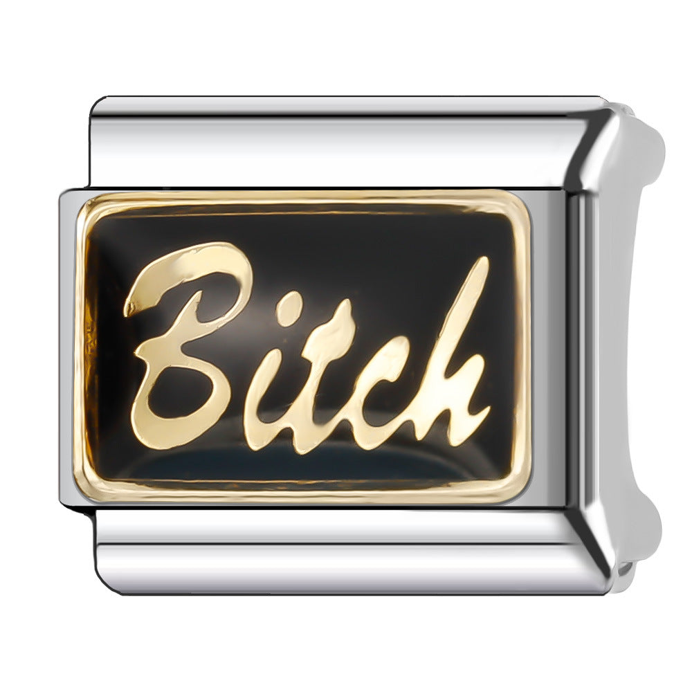 Wholesale Italian Charm Bracelet 9mm DIY Splicing Cute Creative Stainless Steel Composable Bracelet