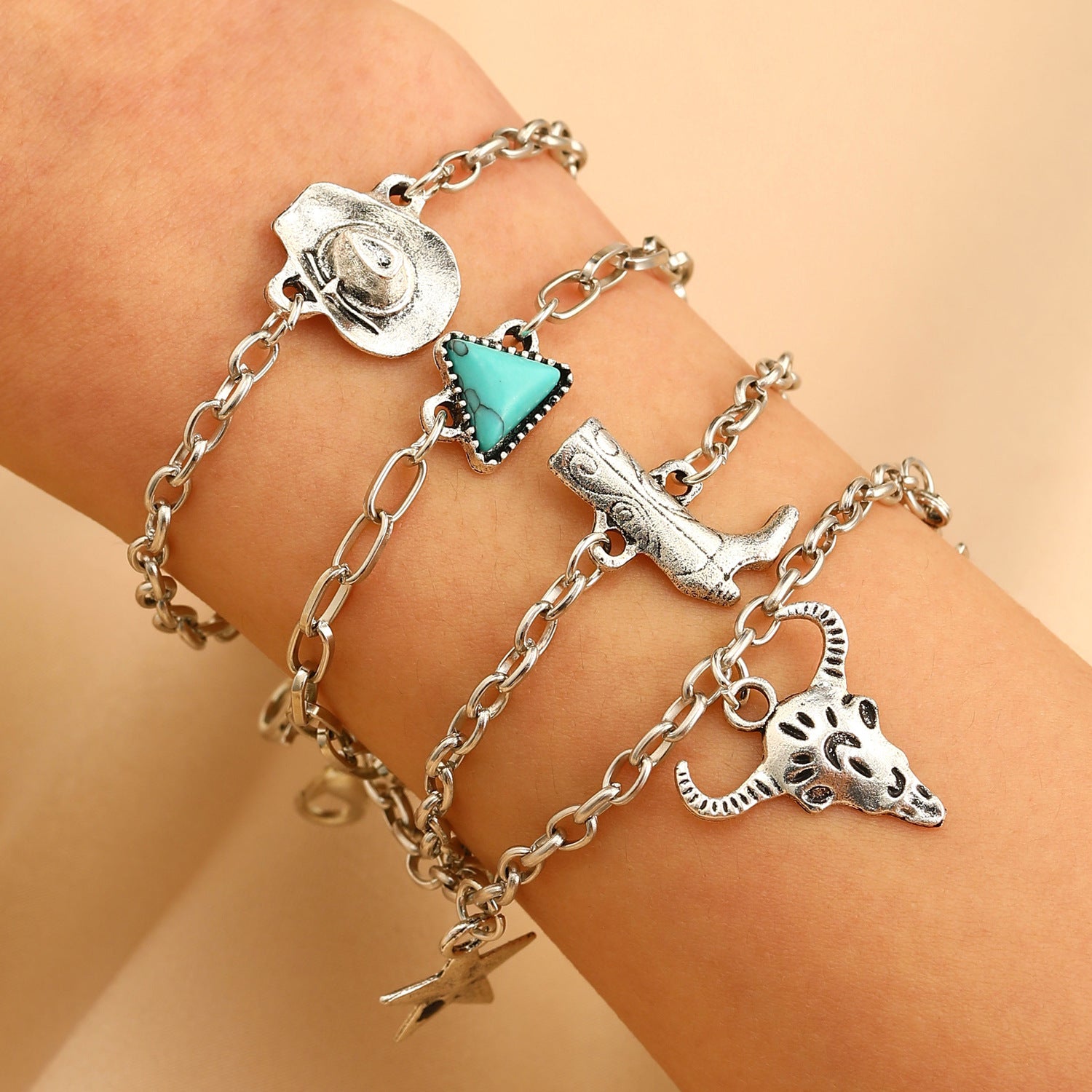 Wholesale Leather boots,  cowboy hat,  bracelet necklace ring