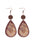 Wholesale  Irregular Graphic Cactus Pattern Leather Earrings