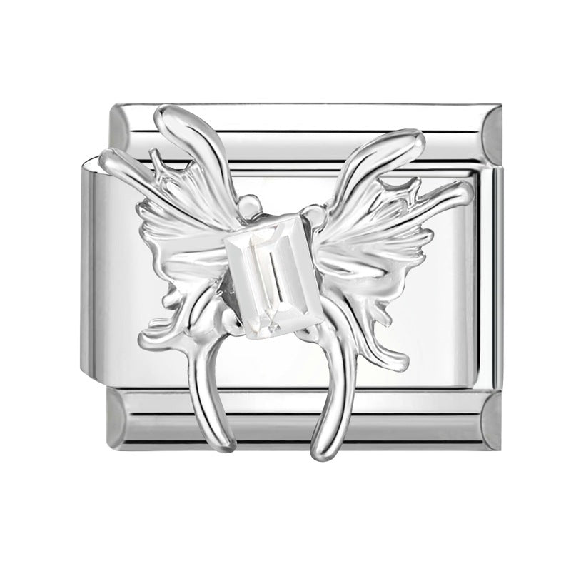 Wholesale Italian Charm Bracelet 9mm DIY Splicing Removable Stainless Steel Insect Series Composable Bracelet