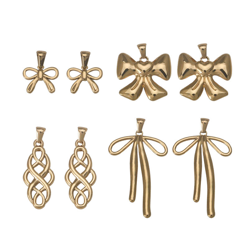 Wholesale Stainless Steel Bow Gold Pendant